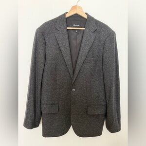 Madewell Roebling Italian Fabric Blazer – Heather Charcoal – Size 40